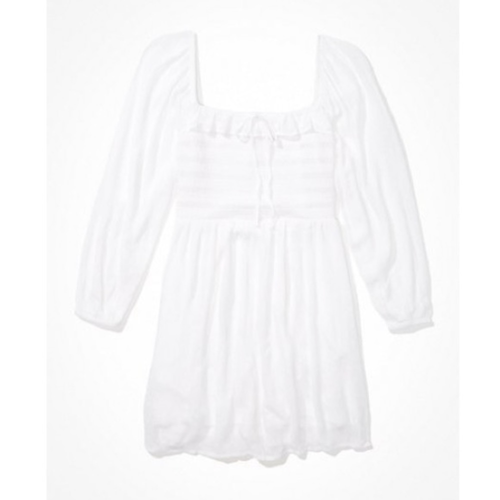 AE long sleeve ruffle mini dress